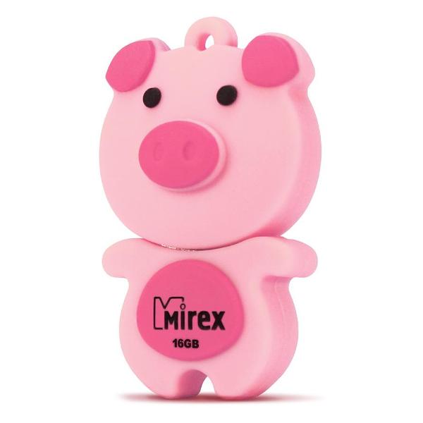 Флэш диск USB Mirex PIG 16GB розовый