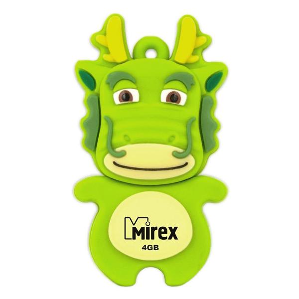 Флэш диск USB Mirex DRAGON 4GB зеленый