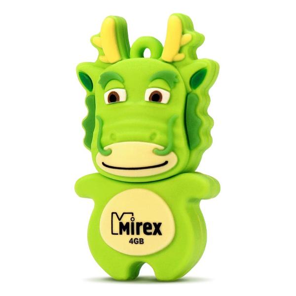 Флэш диск USB Mirex DRAGON 4GB зеленый