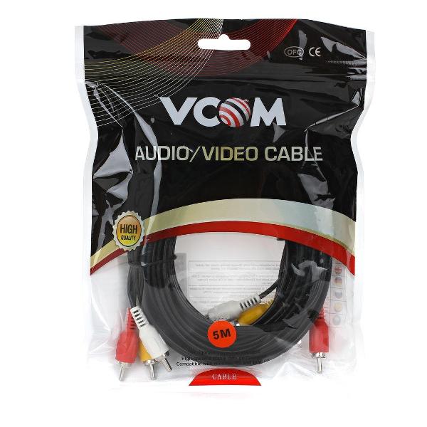 Кабель аналоговый аудио (RCA) VCOM VAV7150-5M