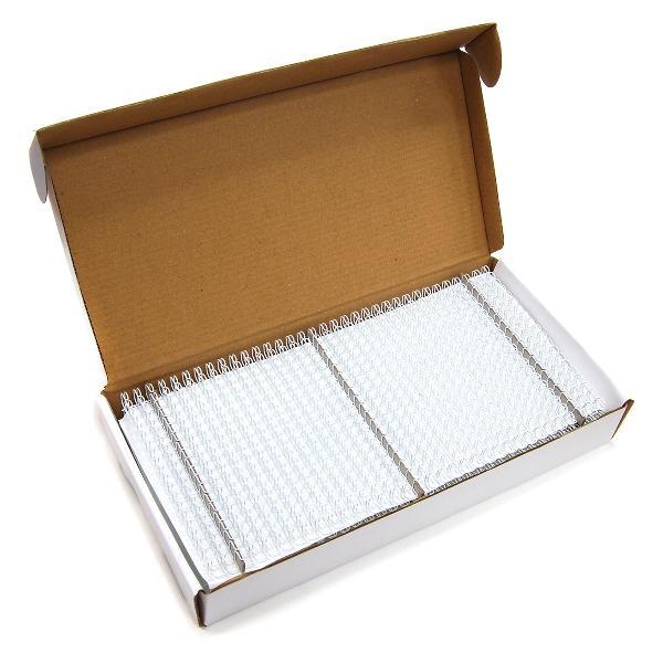 Пружина металлическая для переплета РеалИСТ А4, 6,4 мм (1/4"), белые, 100 шт.