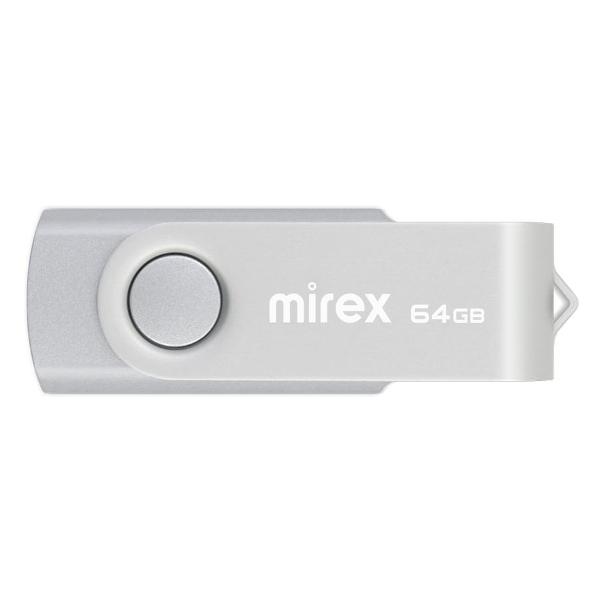Флеш-диск Mirex Swivel 64GB USB 2.0 Silver 13600-FMUSI64 фото