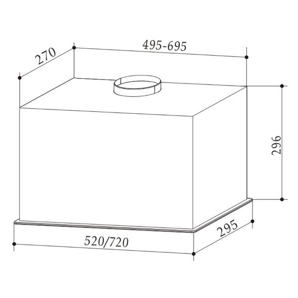 Вытяжка полностью встраиваемая Exiteq EX-1286 White