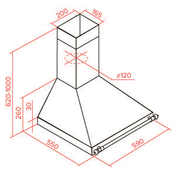 Вытяжка 60 см Teka DOB 60 BEIGE/латунь