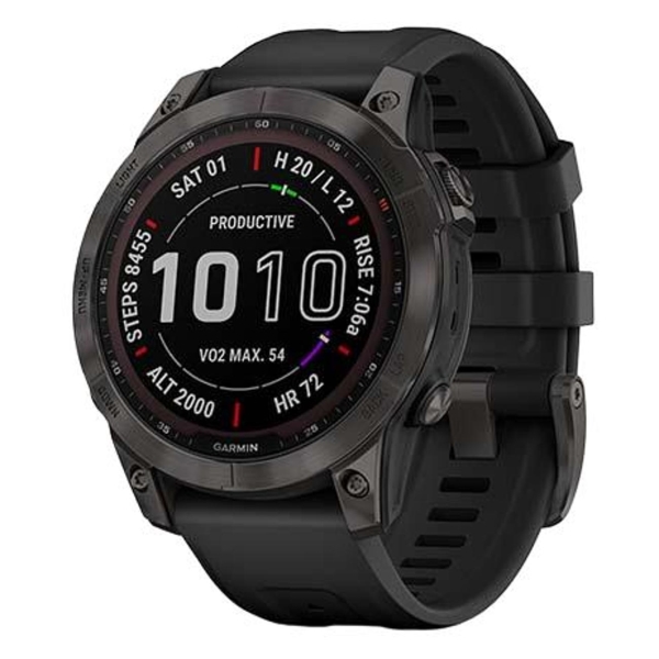 Часы с GPS трекером Garmin Fenix 7 Sapphire Solar Gray Dlc