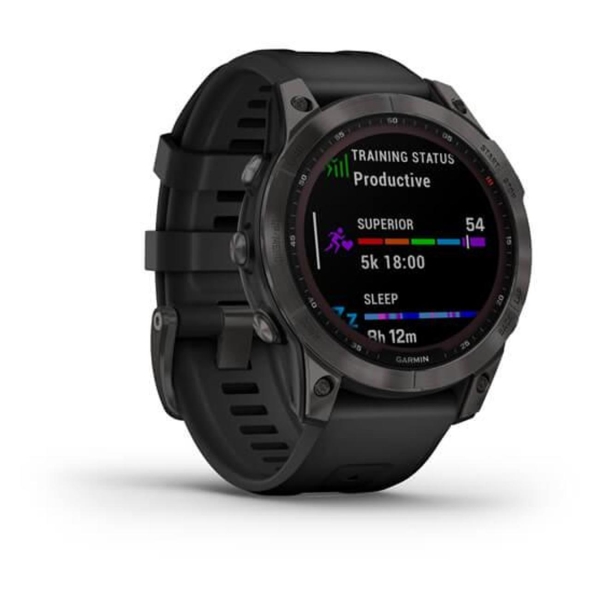 Часы с GPS трекером Garmin Fenix 7 Sapphire Solar Gray Dlc