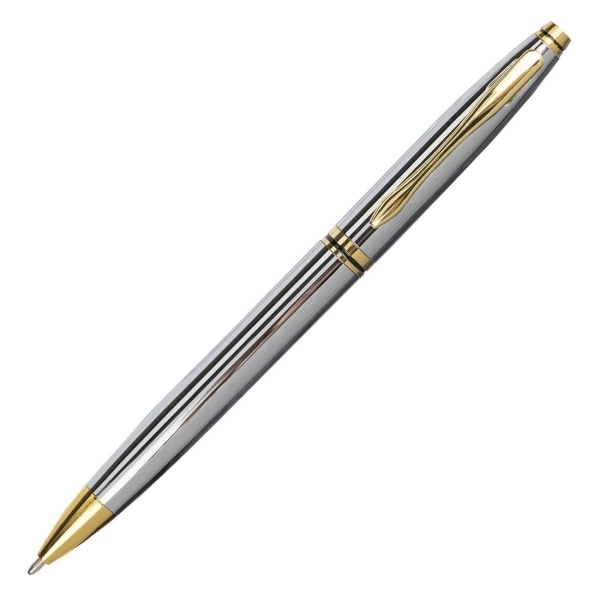 Набор ручек Brauberg 141414 De Luxe серебристый