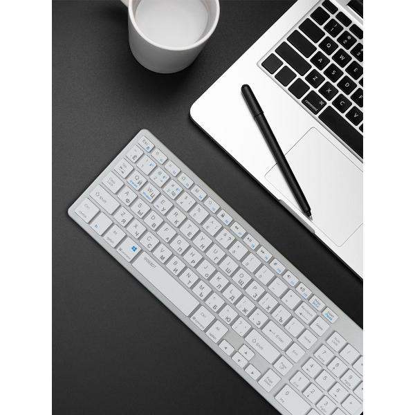 Клавиатура беспроводная Wisebot w102 серебристый