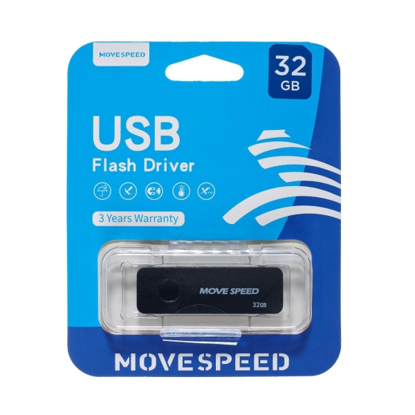 Флэш диск USB MOVESPEED USB3.0 32GB U2PKHWS3-32GB черный