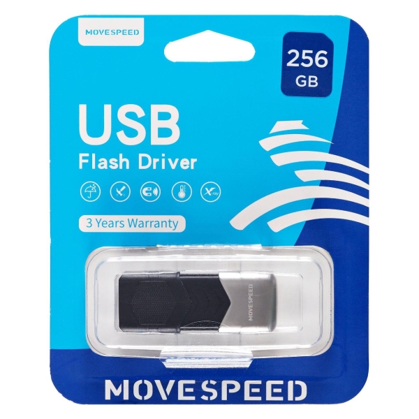 Флэш диск USB MOVESPEED USB3.0 256GB YSUKS-256G3N серебристый