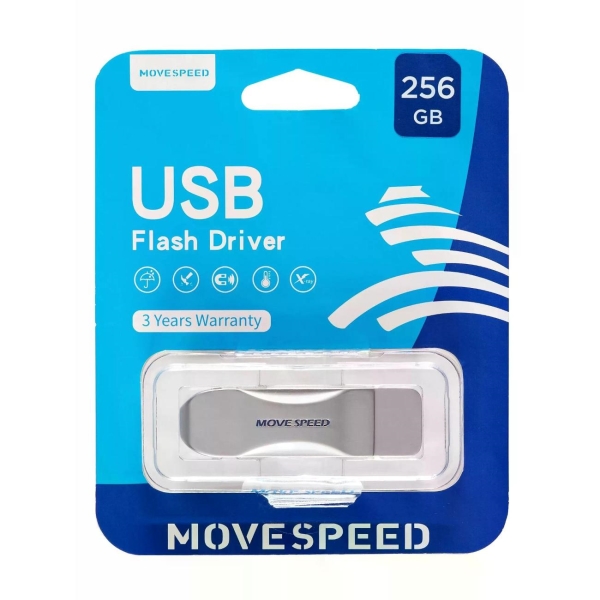 Флэш диск USB MOVESPEED USB3.0 256GB YSULSP-256G3S Silver