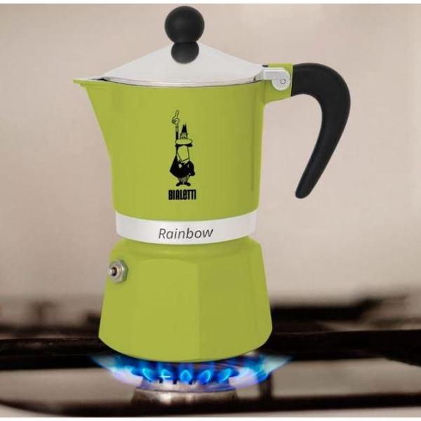 Кофеварка гейзерная Bialetti Rainbow 4972 зеленая