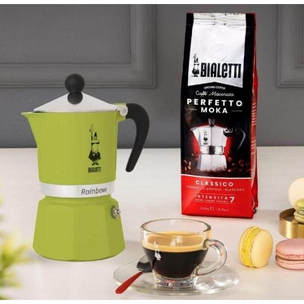 Кофеварка гейзерная Bialetti Rainbow 4972 зеленая