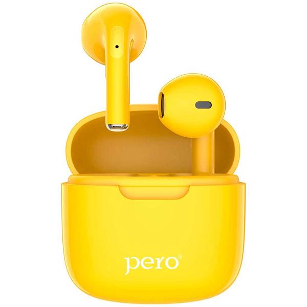 Наушники True Wireless Pero TWS05 Colorful Yellow (PTWS05Y) фото