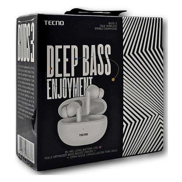 Наушники True Wireless Tecno Buds3 White (BD03)