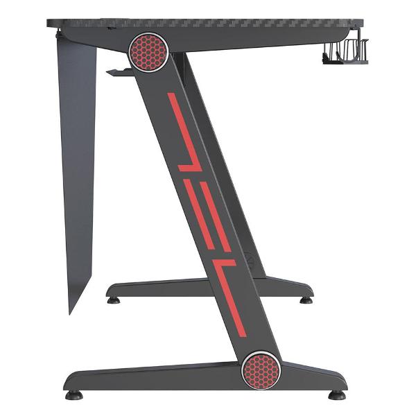 Стол компьютерный игровой Cactus CS-GTZ-BKRD-CARBON МДФ карбон каркас черный