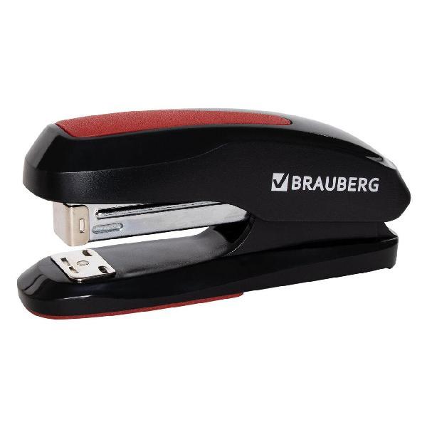 Степлер Brauberg 229085 черный красный