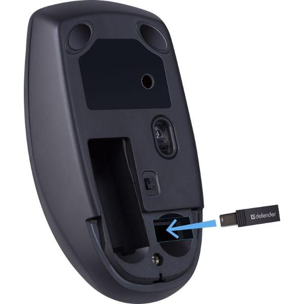 Мышь беспроводная Defender Modern MB-985 черный