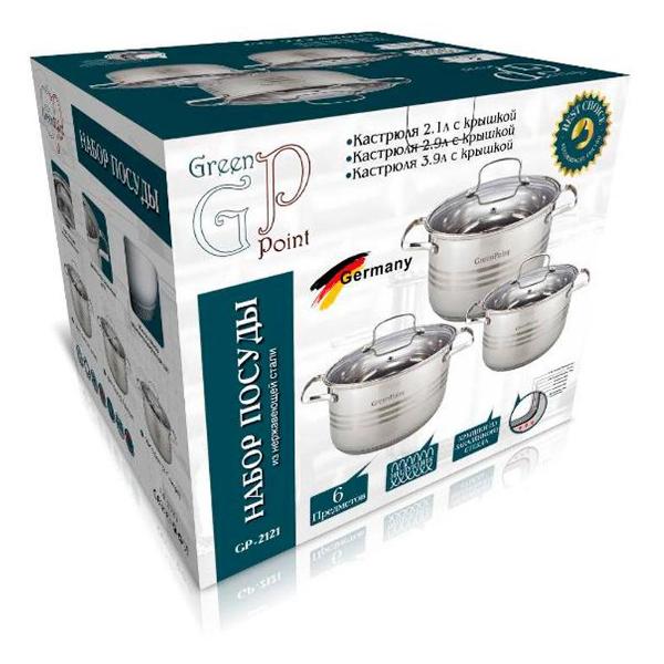Набор кастрюль GreenPoint 2121-GP