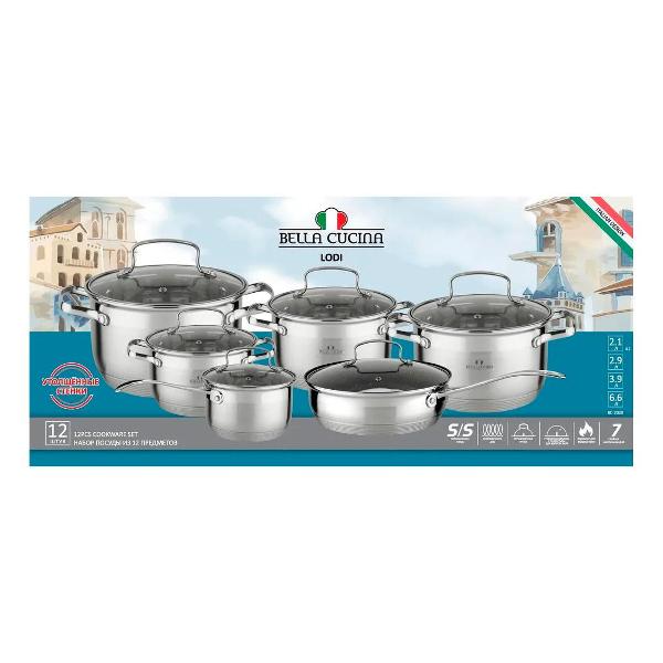 Набор кастрюль Bella Cucina 2032-BC 12пр