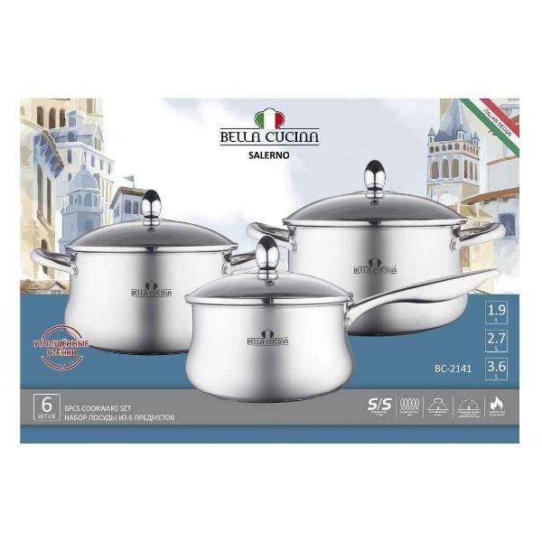 Набор кастрюль Bella Cucina 2141-BC 6пр