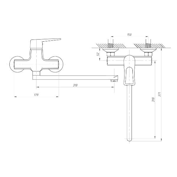 Смеситель Профсан PSM-777-017