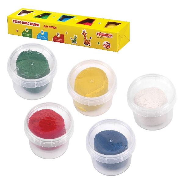 Пластилин Пифагор 104438 450 г 5 цветов