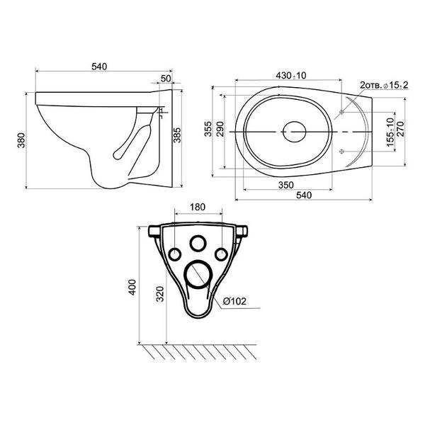 Инсталляция Santeri Альфа комфорт 1.3816.4.S00.00B.0