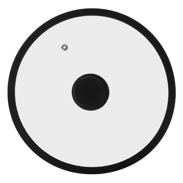 Крышка стеклянная BY стекло/силикон с ручкой, 28см