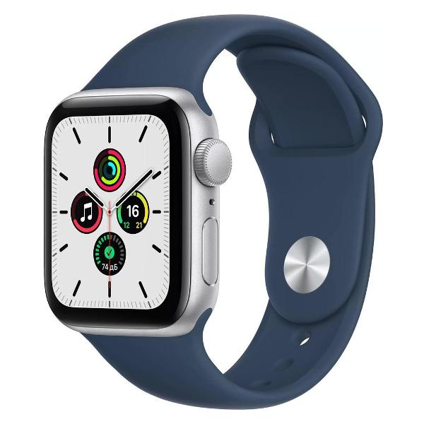 Смарт-часы Apple Watch SE 2023 40mm Silver Blue Sport Band фото