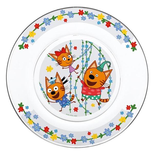 Набор детской посуды ND Play Три кота Цветы 309623