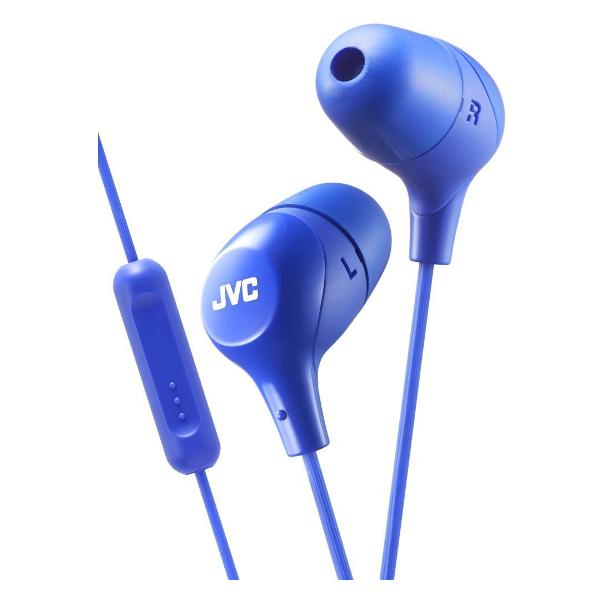 Наушники-вкладыши JVC Marshmallow Blue с микрофоном (HA-FX38M-A-E)