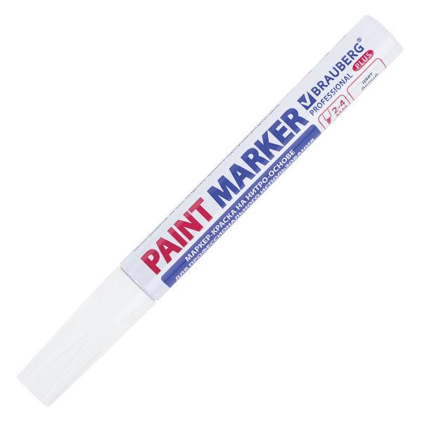 Маркер строительный Brauberg лаковый 880463 белый