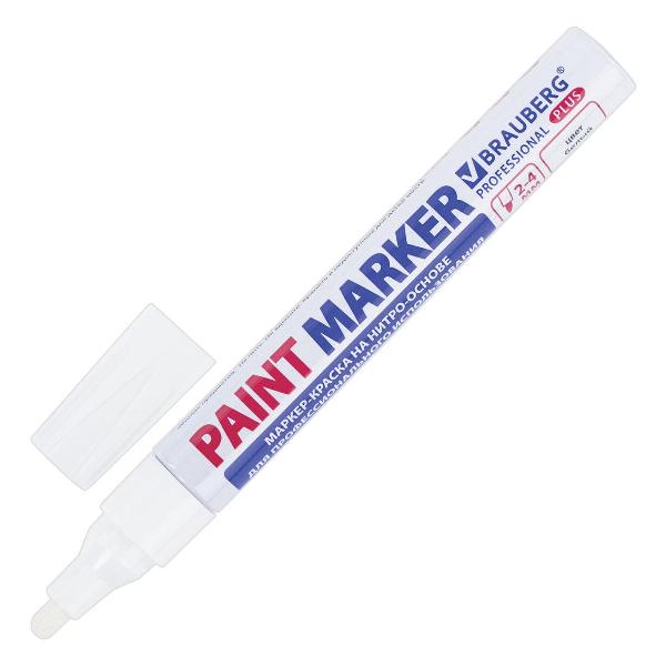 Маркер строительный Brauberg лаковый 880463 белый