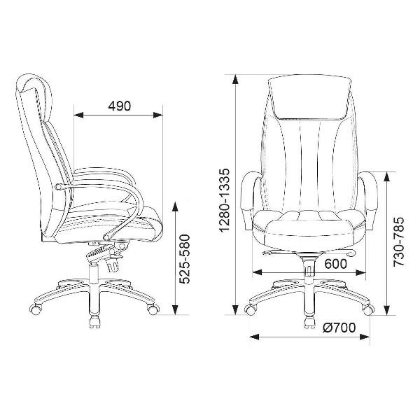Кресло Бюрократ T-9922SL/CHOKOLATE