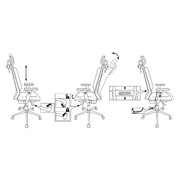 Кресло компьютерное Бюрократ MC-W612N-H/DG/417G