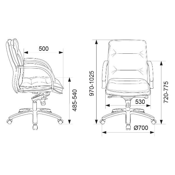 Кресло Бюрократ T-9927SL-LOW/слоновая кость
