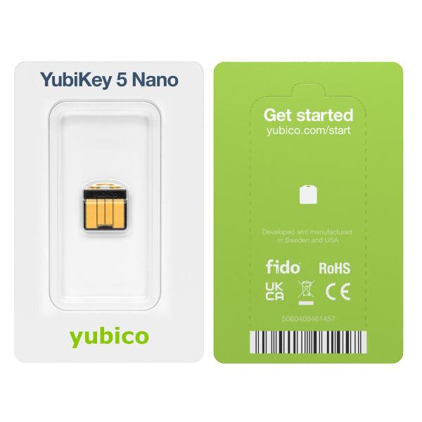 Аппаратный ключ безопасности Yubico Yubikey 5 Nano