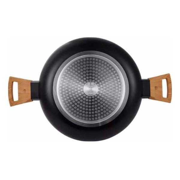 Сковорода Bergner Earth Black 28 см с крышкой