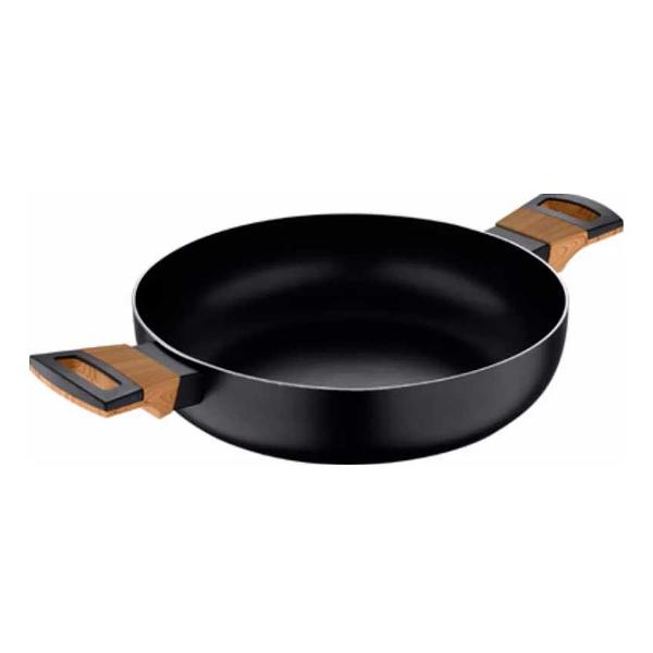 Сковорода Bergner Earth Black 28 см с крышкой