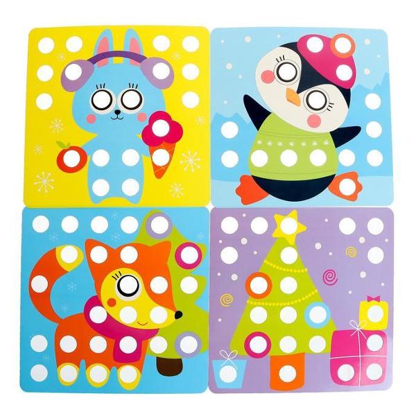 Игра настольная IQ-ZABIAKA 3440820 Веселые пуговки. Новый год