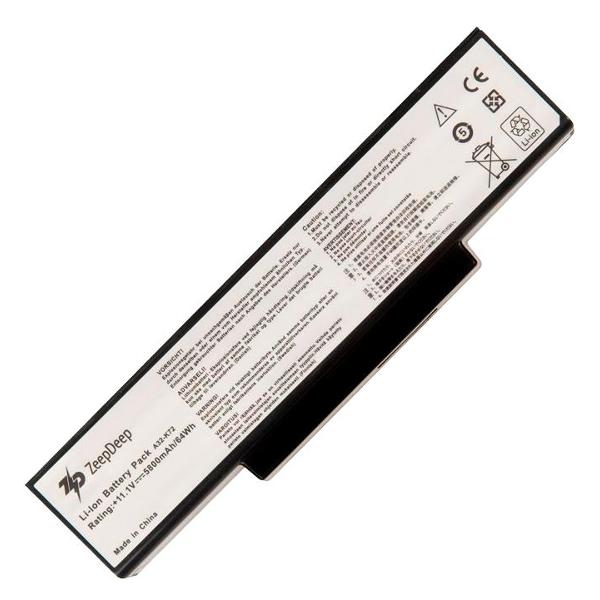 Аккумулятор для ноутбука ZeepDeep Asus K72, K72JK, K72JR, K72F