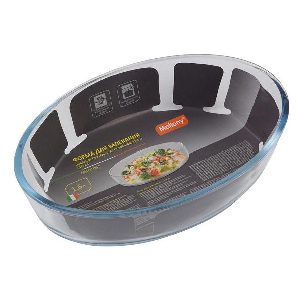 Форма для выпекания (стекло) Mallony CRISTALLINO, объем 1,6 л