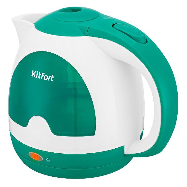Электрочайник Kitfort KT-6607-2 белый/зеленый
