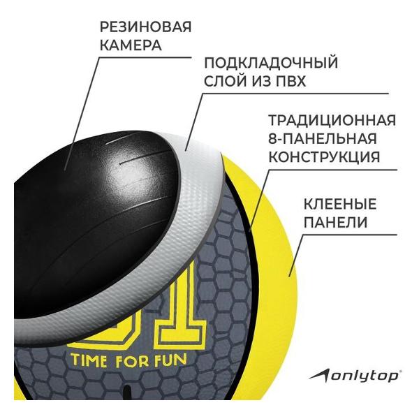 Мяч баскетбольный ONLYTOP 3597227, размер 3 многоцветный