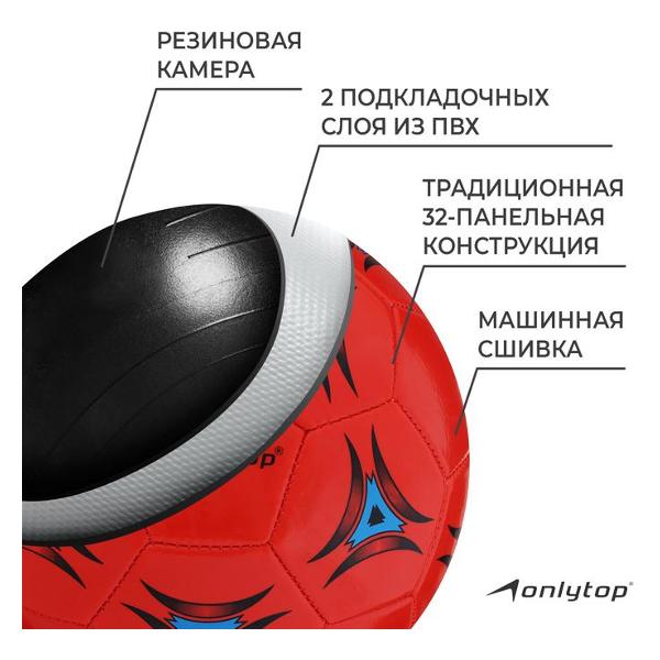Мяч футбольный ONLYTOP 440878