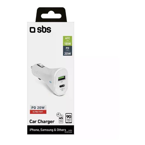 Автомобильное зарядное устройство SBS Mobile TECRPD20W