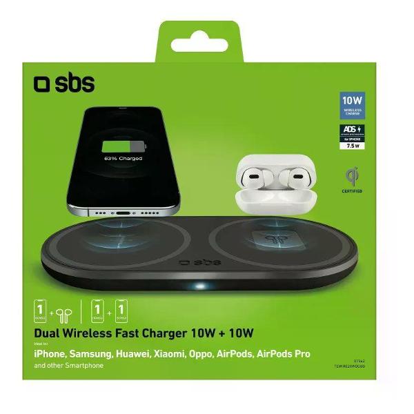 Беспроводное зарядное устройство SBS TEWIRE20WDOUB