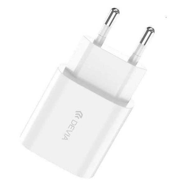 Сетевое зарядное устройство Devia Smart Series PD Quick Charger Set With Type-C Cable 25W,белый