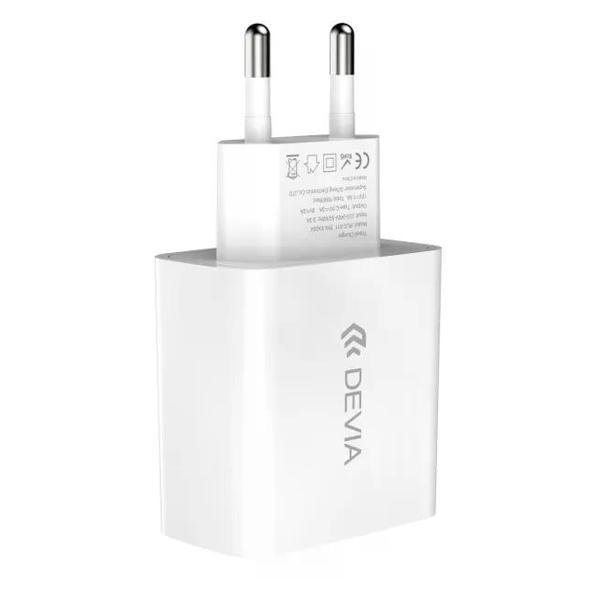 Сетевое зарядное устройство Devia Smart Series PD Quick Charger, Type-C, 20W, белый